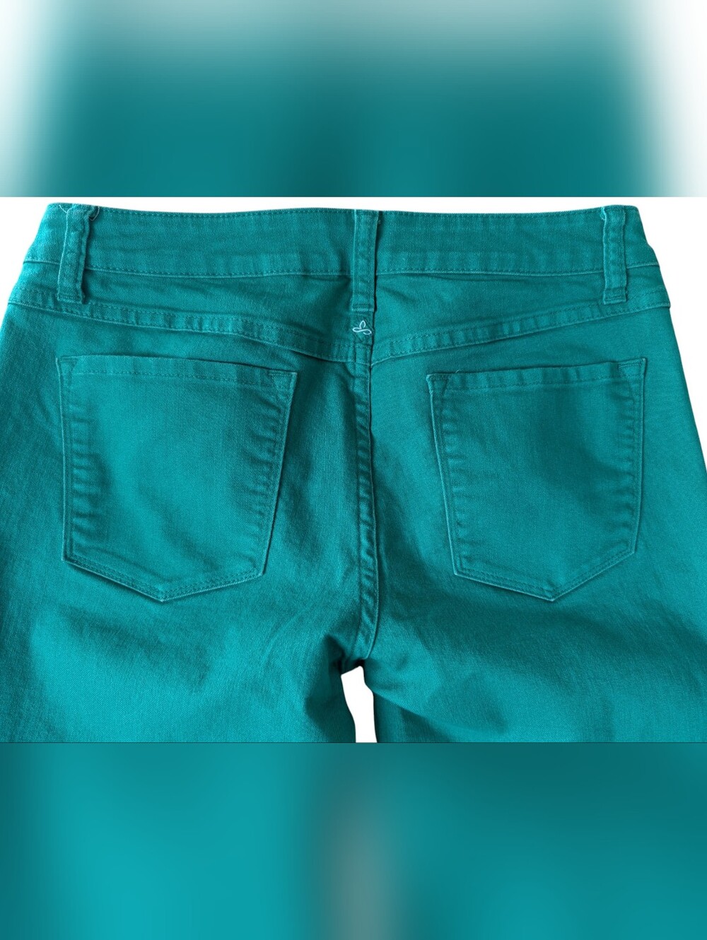 prAna Kara Jeans Outdoor Pants Green Teal Womens Size 8 Stretch Organic Cotton - Picture 4 of 8